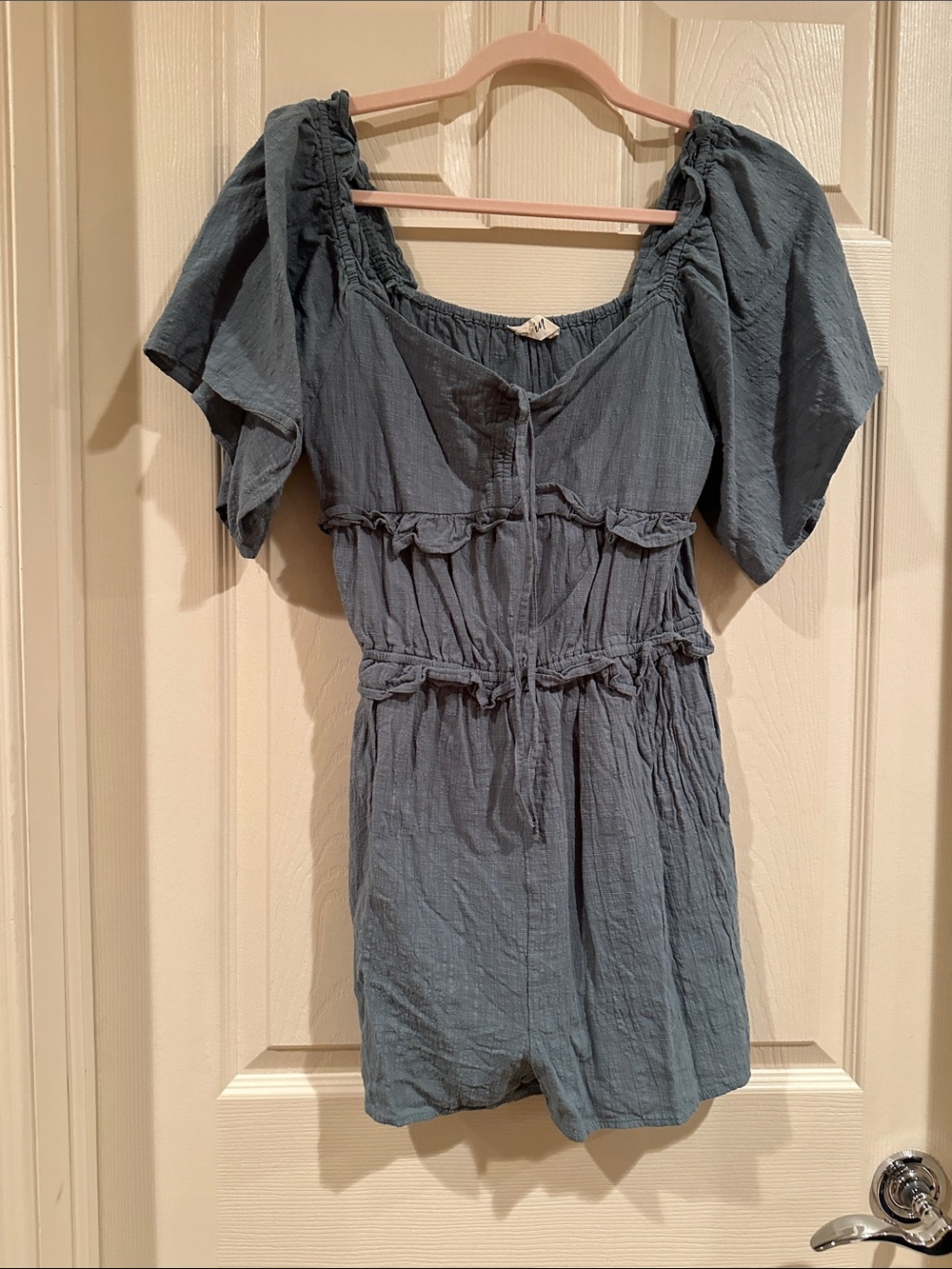 Short Romper with Ruffle Waist